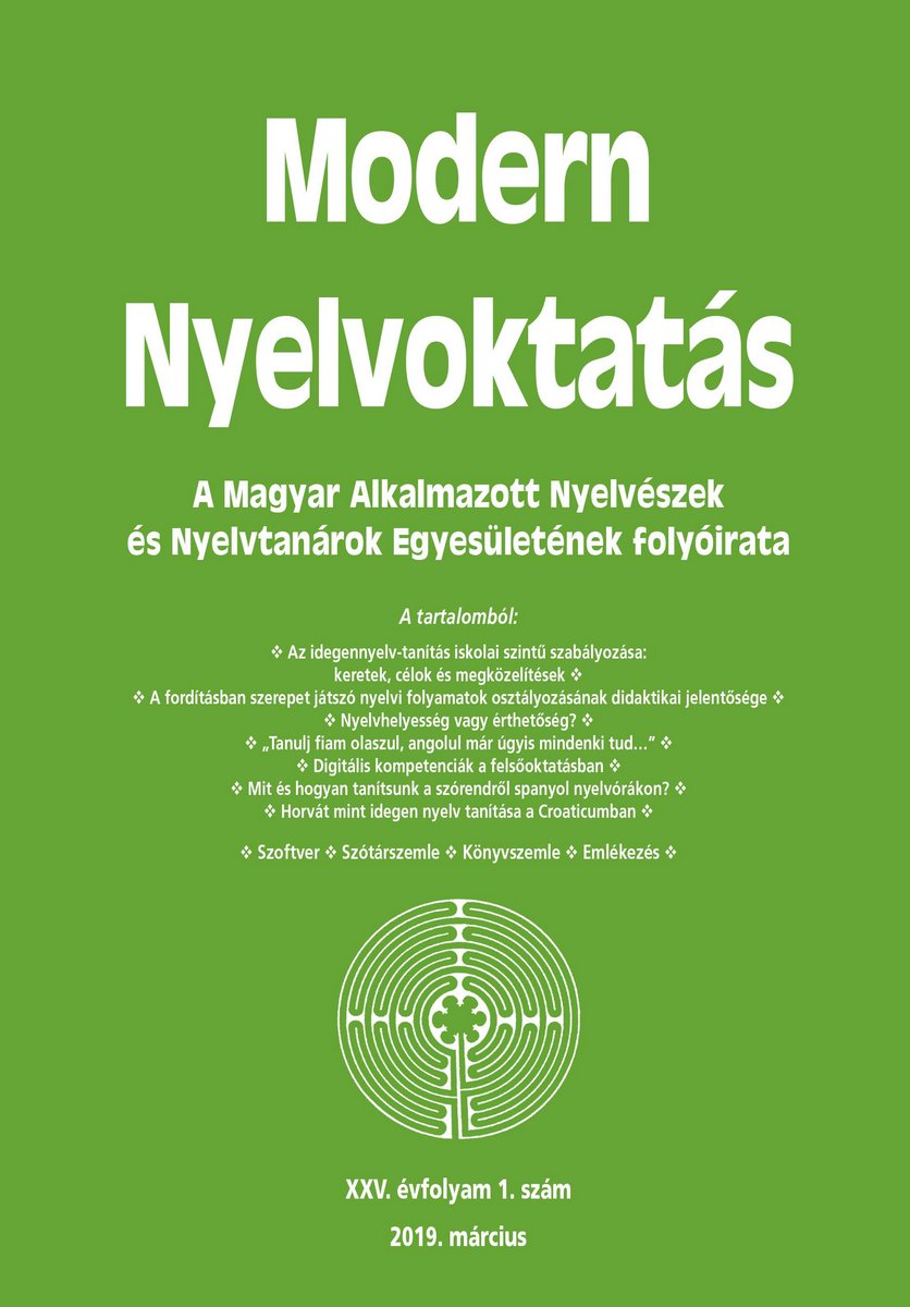 Modern Nyelvoktatás 2019/1.