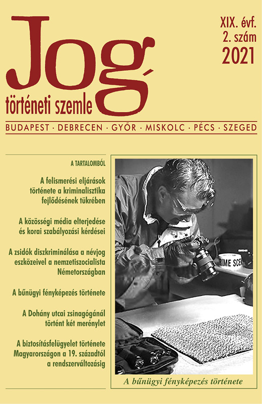 Jogtörténeti Szemle 2021/2.