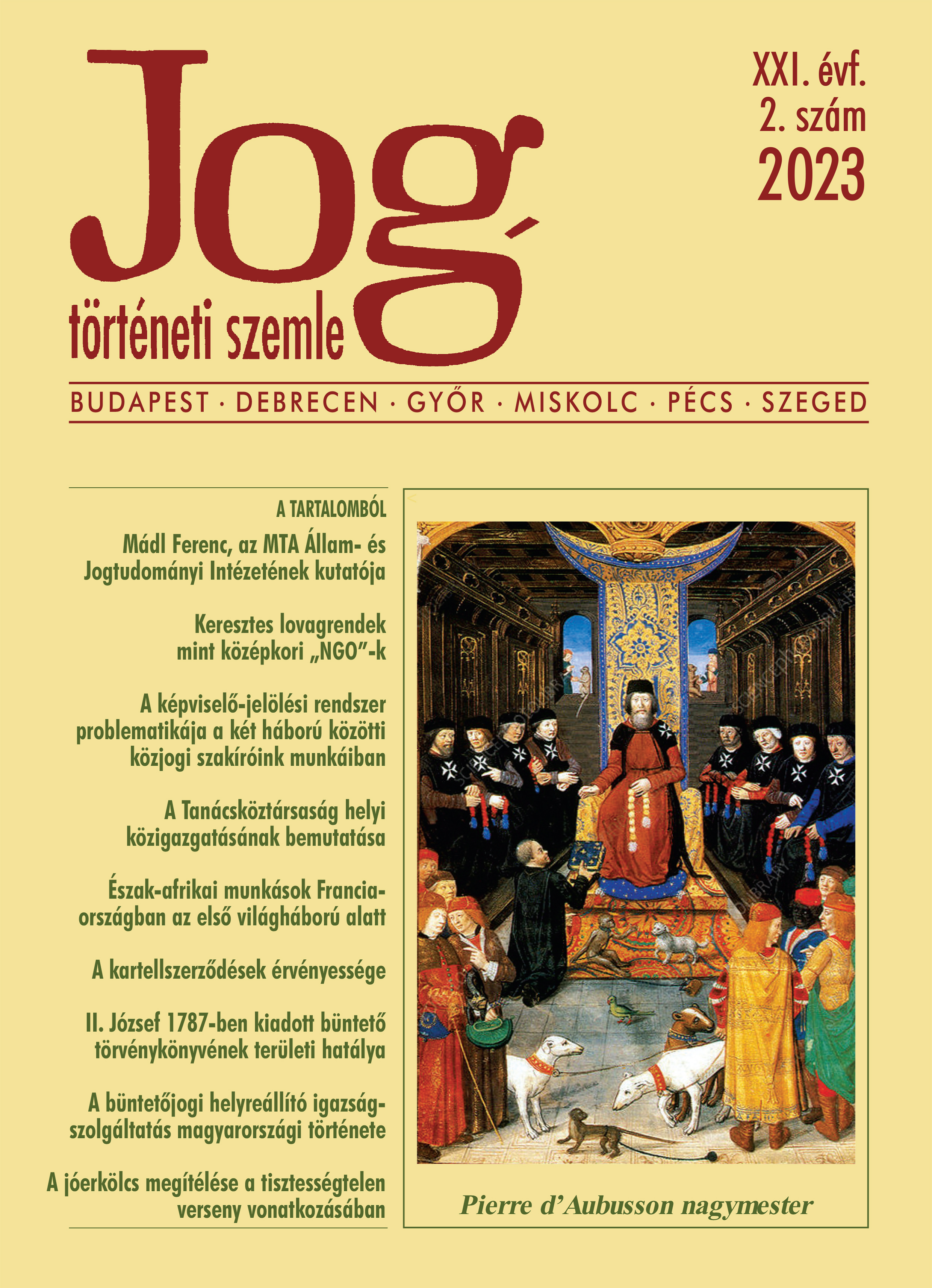 Jogtörténeti Szemle 2023/2.