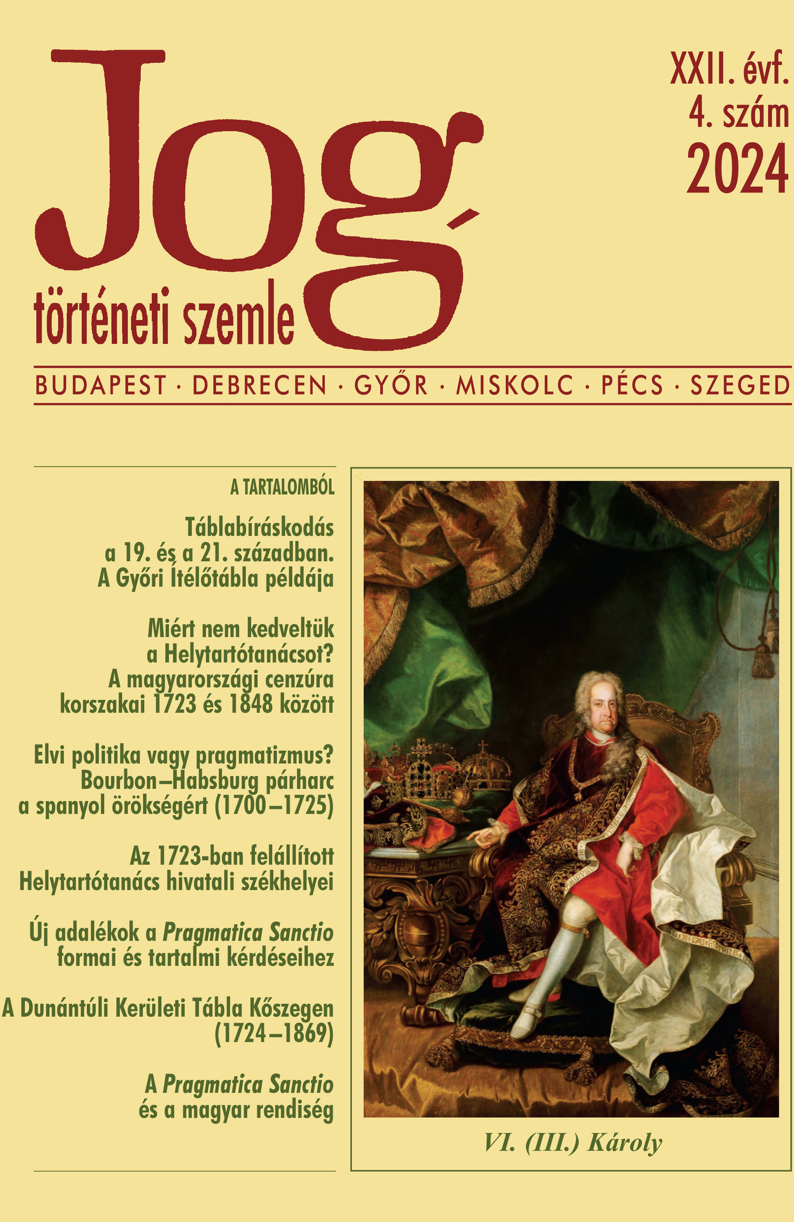 Jogtörténeti Szemle 2024/4.
